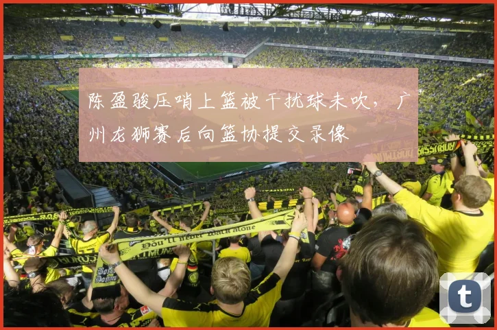 陈盈骏压哨上篮被干扰球未吹，广州龙狮赛后向篮协提交录像
